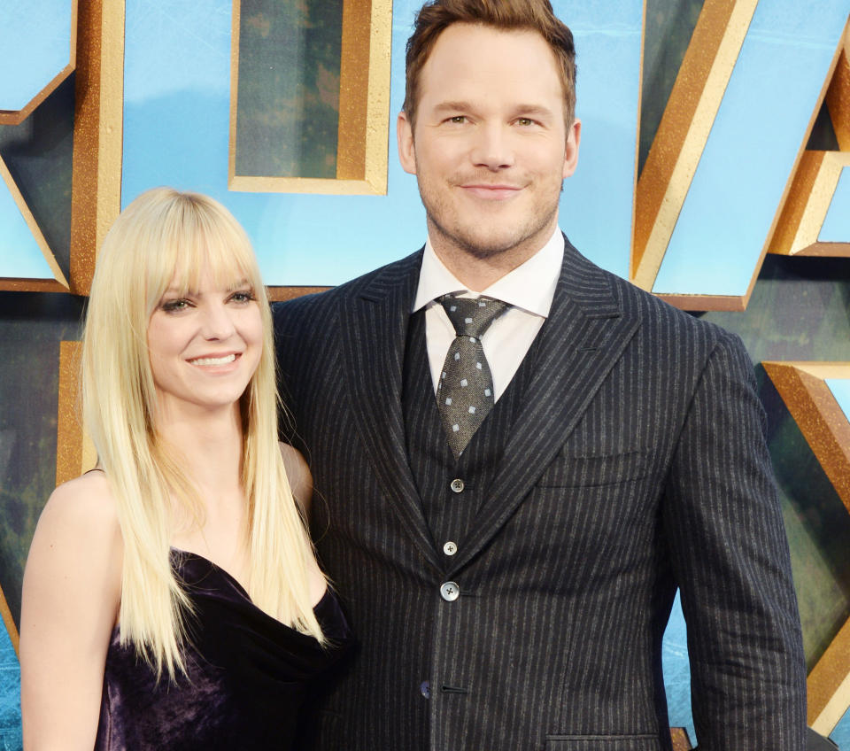 Chris Pratt and Anna Faris pictured during their last public appearance as a couple. 