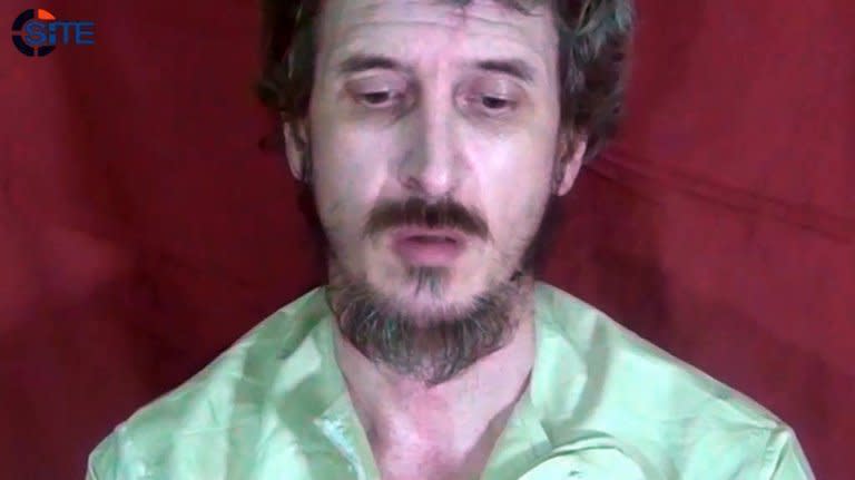 Image released October 4, 2012 by the SITE Monitoring Service shows Denis Allex in a video shot by his captors. Somali Islamists say they have decided to execute the French intelligence officer they have held for more than three years and who was the object Saturday of a botched rescue bid