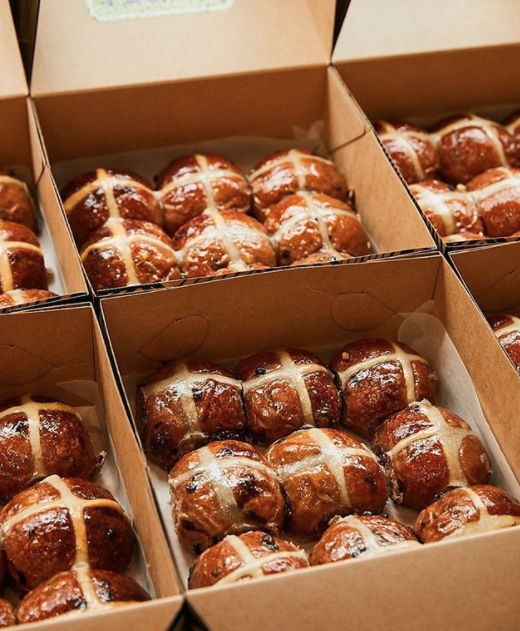 Hot cross buns from Black Star Pastry