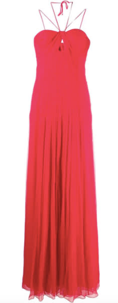 Alberta-Ferretti-Halter-neck-silk-chiffon-gown