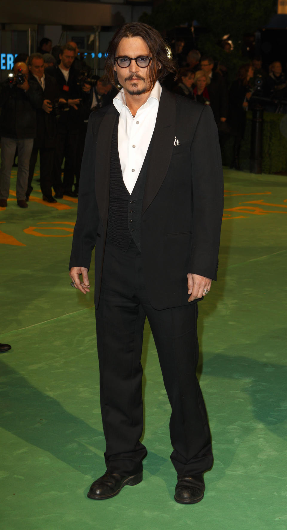 Depp in a three-piece tux