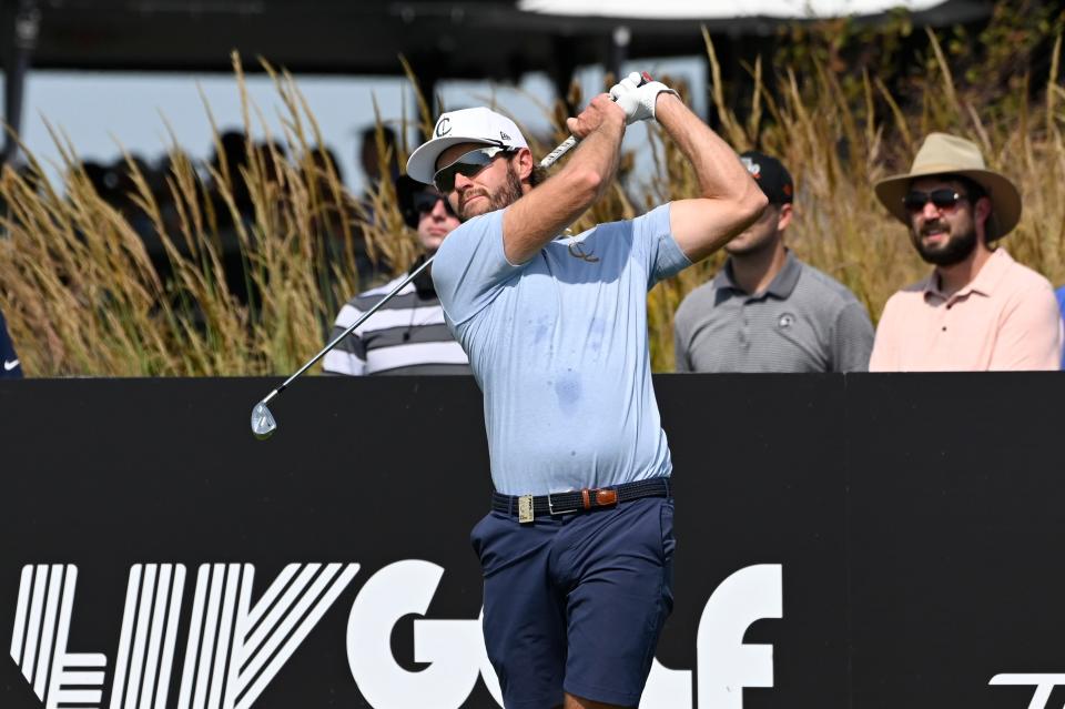 Kalle Samooja of the Cleeks GC during the final round of the LIV Golf Chicago tournament at Bolingbrook Golf Club. Mandatory Credit: Matt Marton-Imagn Images