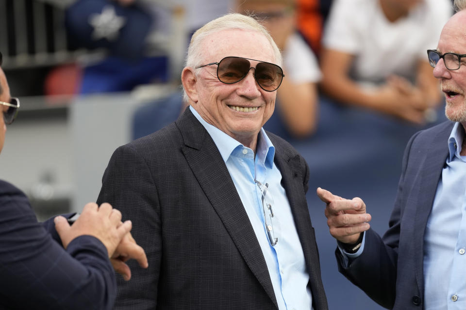 Dallas Cowboys owner Jerry Jones continues to rake in astronomical amounts of money as the value of the team remains the highest in the NFL. (AP Photo/David Zalubowski)