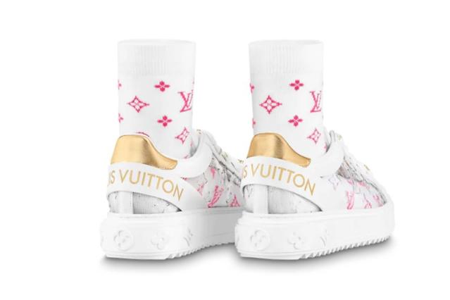 Louis Vuitton Time Out Debossed Monogram Transparent Upper White Gold  (Women's) (White Pink Socks Included) - 1A9PZS - US