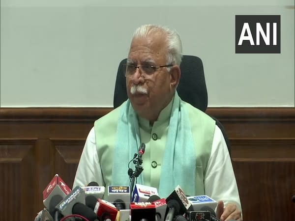 Haryana CM, Manohar Lal Khattar (Photo ANI)