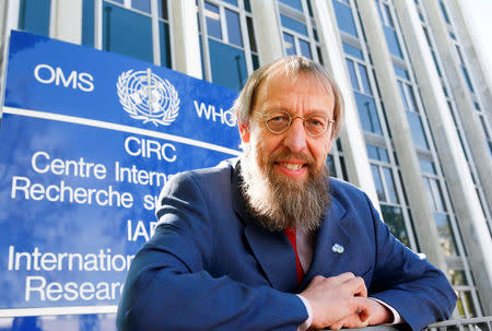 FILE PHOTO: Section Head of International Agency for Research on Cancer (IARC) Monographs Kurt Straif is seen in front of IARC in Lyon, France, April 14, 2016. To match Special Report WHO-IARC/GLYPHOSATE REUTERS/Robert Pratta/File Photo