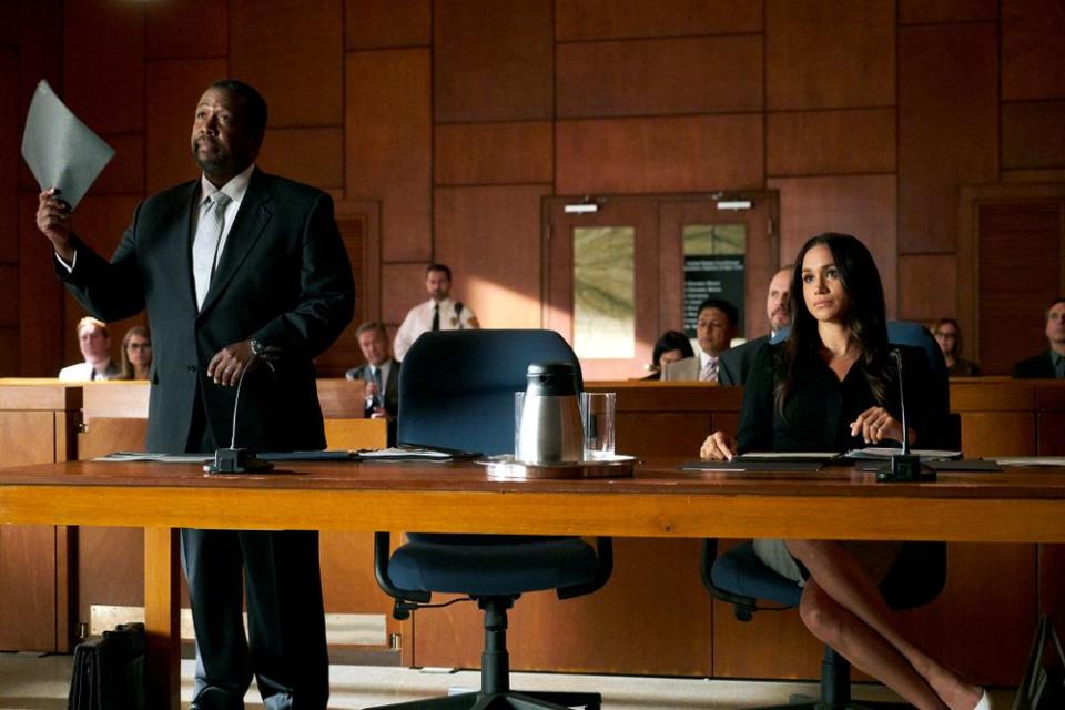 Wendell Pierce and Meghan Markle on Suits | Ian Watson/USA Network/NBCU Photo Bank via Getty Images