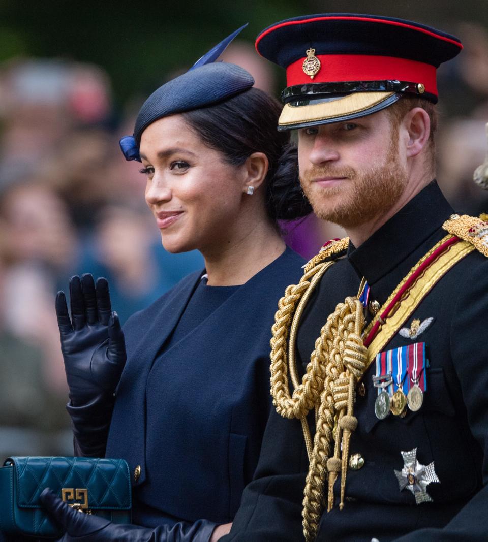 harry meghan trooping the colour
