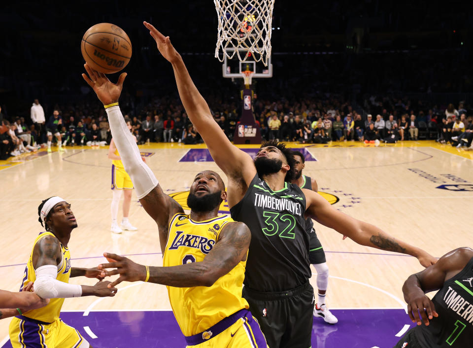 El duelo entre Los Angeles Lakers y Minnesota Timberwolves el año pasado ha sido el segundo con mayor teleaudicencia para un play in. (Photo by Harry How/Getty Images)