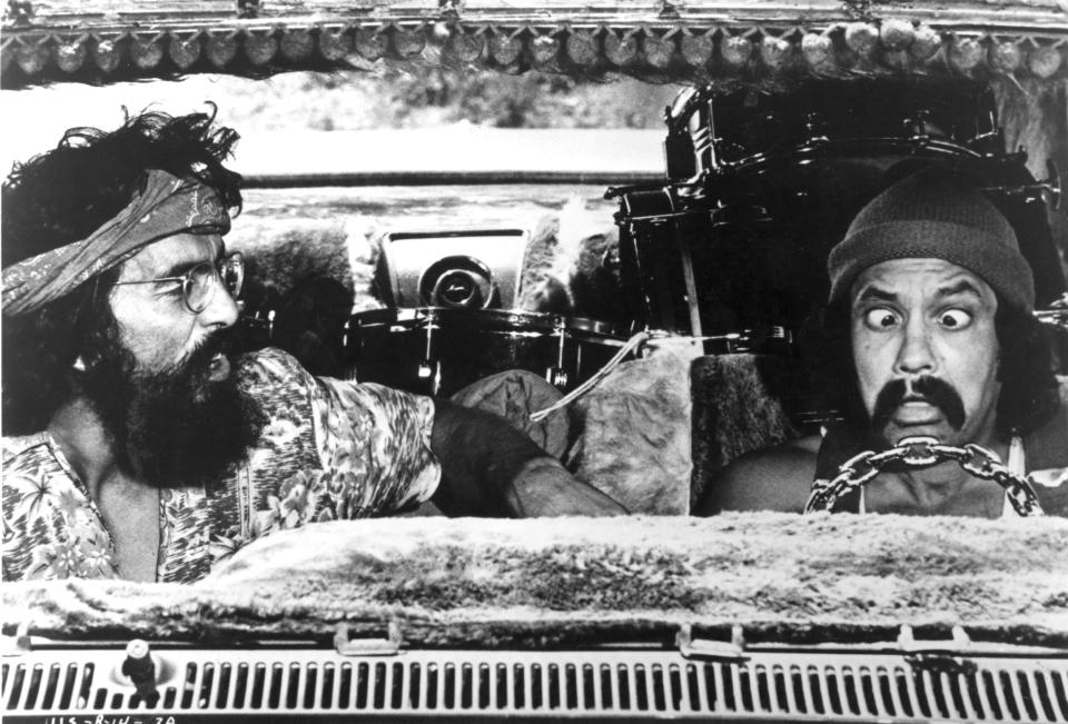 Tommy Chong (left) and Cheech Marin in a scene from Cheech & Chong's "Up in Smoke."