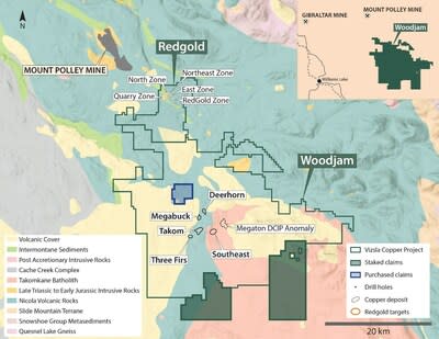 Figure 1 – Woodjam New Claims Location (CNW Group/Vizsla Copper Corp.)