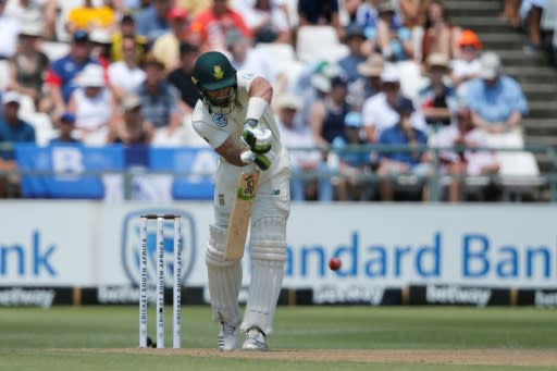 Pieter Malan batted patiently to reach his first Test fifty