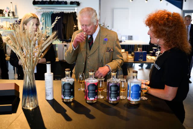 <p>Tim Rooke/Shutterstock</p> King Charles opened 8 Doors Distillery in John O'Groats, Scotland on August 2.