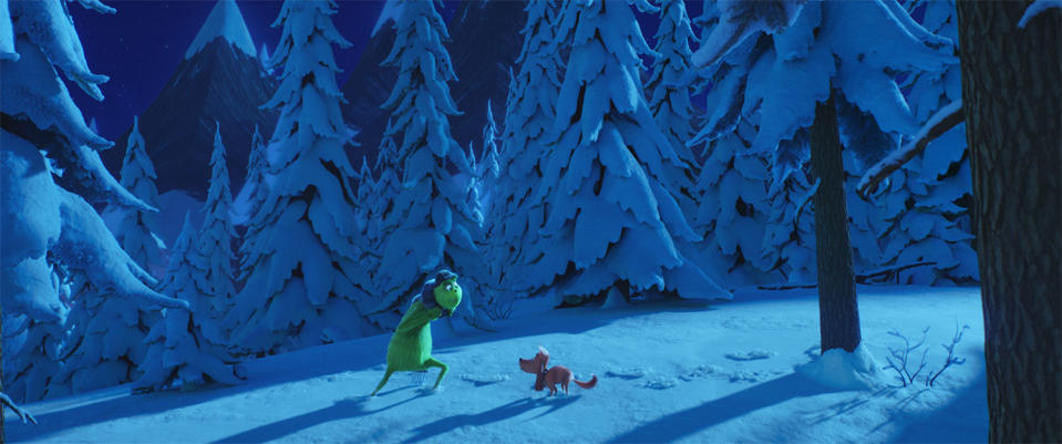 The Grinch reveals the behind-the-scenes secrets of his latest trailer. (Illumination/Universal)