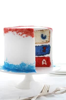 Patriotic Surprise Inside Cake