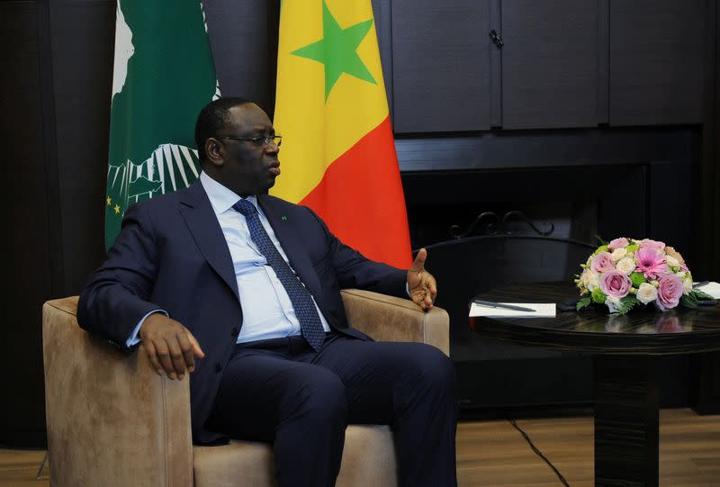 Russia's President Vladimir Putin meets with Senegal's President Macky Sall in Sochi