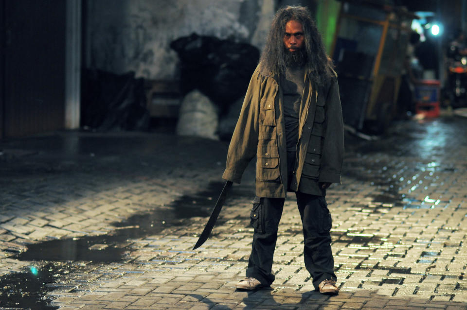 This image released by Sony Pictures Classics shows Yayan Ruhian as Prakoso in a scene from The Raid 2." (AP Photo/Sony Pictures Classics)