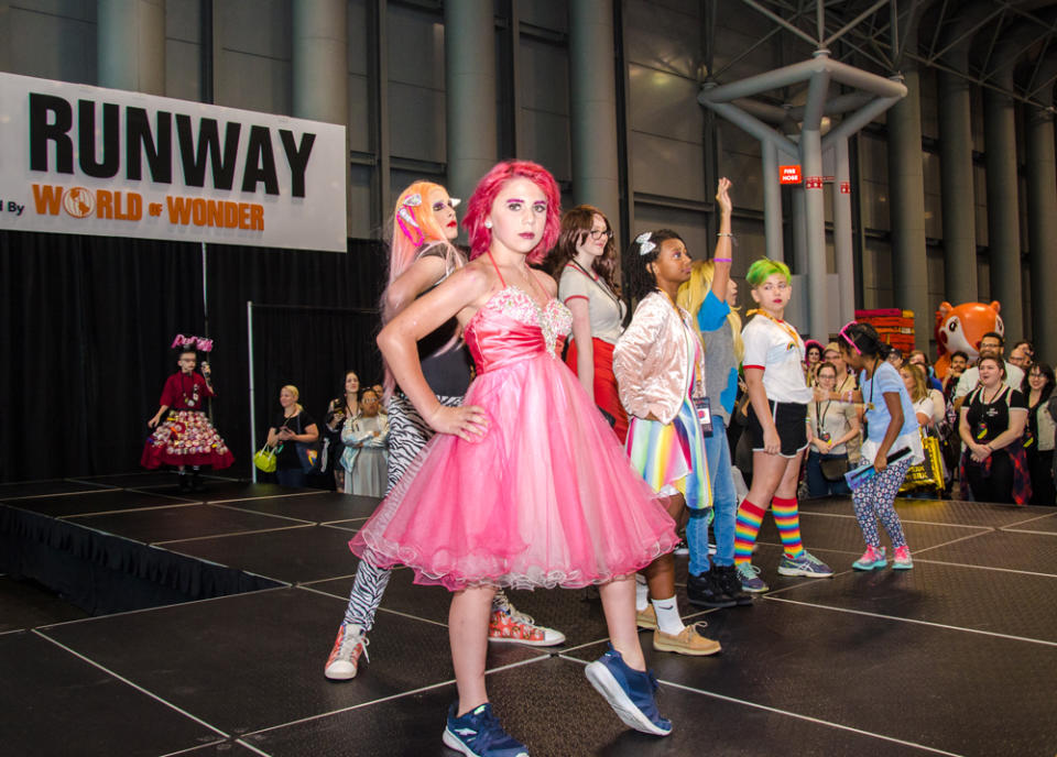 A kids’ runway event kicked off RuPaul’s DragCon on Sunday. (Photo: The Drunken Photographer for Yahoo)