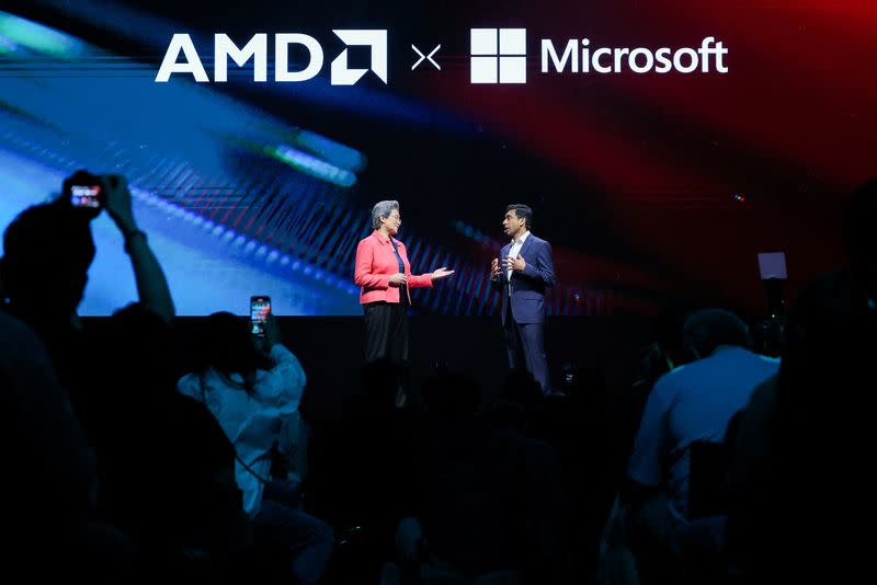 AMD CEO Lisa Su and Microsoft's Windows and Surface chief Pavan Davuluri speak at COMPUTEX forum in Taipei