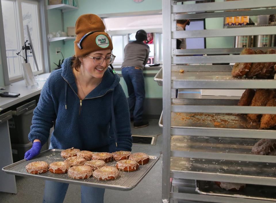 The Holy Donut in Arundel on Portland Road has opened, led by general manager Michaela Paddock, seen Monday, Jan. 23, 2023.