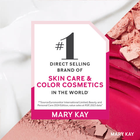 We’re over the moon: Iconic beauty brand and global entrepreneurial company Mary Kay Inc. has once again been named the #1 direct-selling skin care and color cosmetics brand in the world by Euromonitor International*. (Image: Mary Kay Inc.)