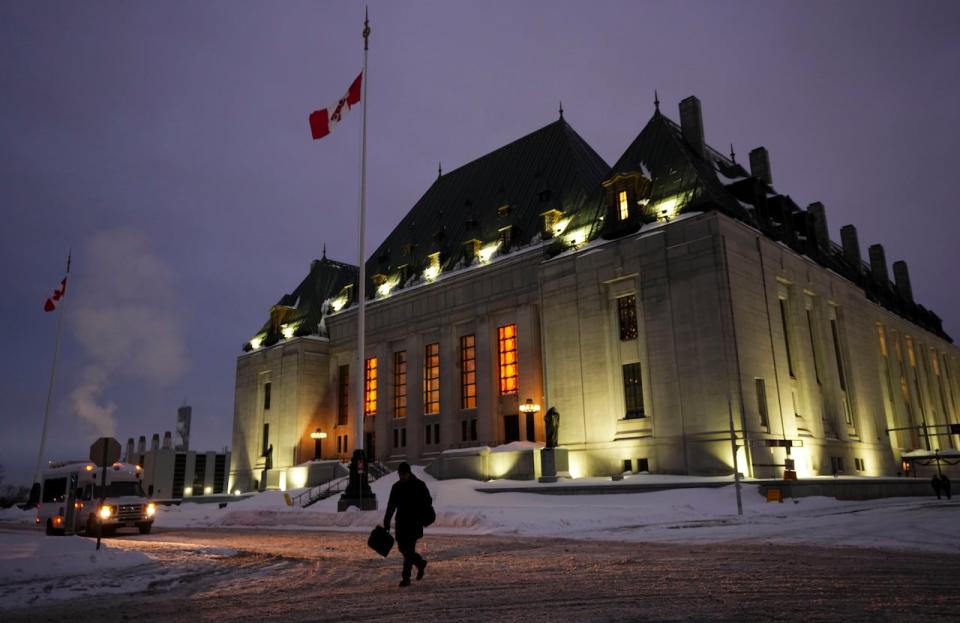 The Supreme Court of Canada is pictured in Ottawa in February 2023. (Sean Kilpatrick/The Canadian Press - image credit)
