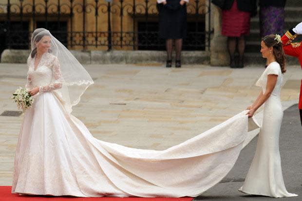 Kate and Pippa Middleton at the Royal Wedding in 2011