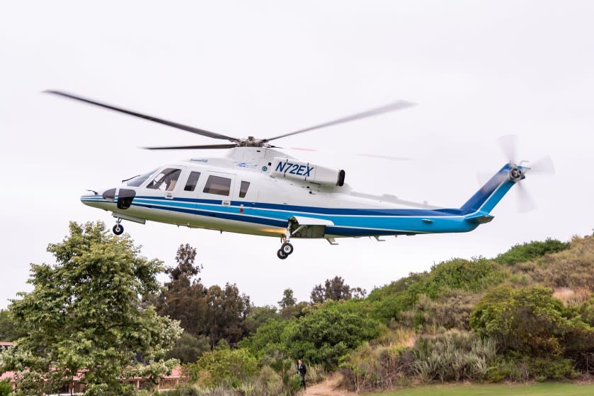 EXCLUSIVE: June 17, 2019 - San Diego, California, United States: Sikorsky S76, tail number N72EX, piloted by Ara Zobayan. On January 26, 2020, Kobe Bryant and his daughter Gianna were among nine people on board when this Sikorsky crashed in a Calabasas mountain area killing all passengers and the pilot. (Polaris) ///