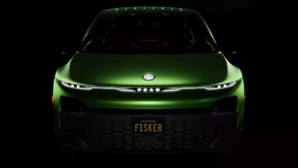 Fisker第二款新車Pear完整樣貌尚未曝光。。(圖片來源/ Fisker)
