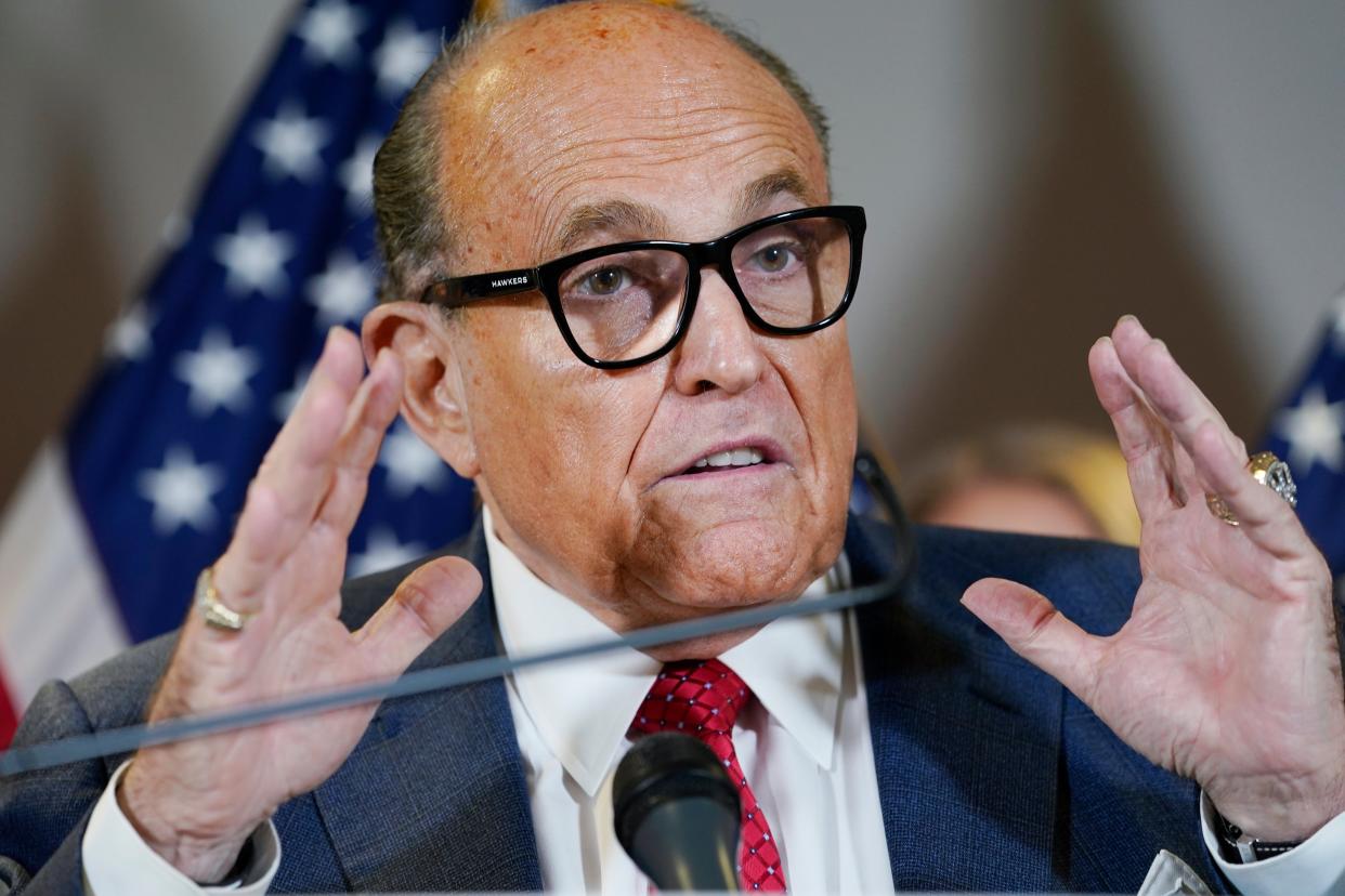 Giuliani Law License Suspended Explainer (Copyright 2020 The Associated Press. All rights reserved.)