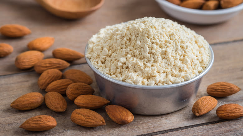 Almond flour in a dish