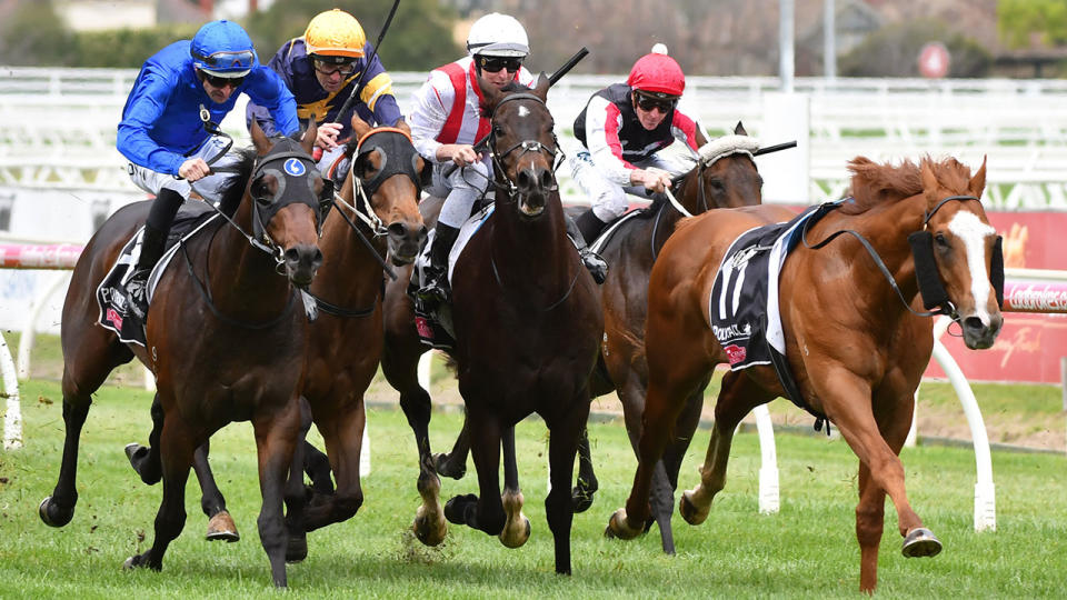 Ranier (left) claimed the win despite Bricktop (right) finishing first past the post. Pic: Getty