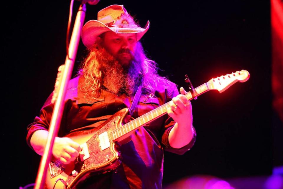 Chris Stapleton performs during the Kentucky Rising benefit concert at Rupp Arena in Lexington, Ky., Tuesday, Oct. 11, 2022. (Photo by James Crisp)