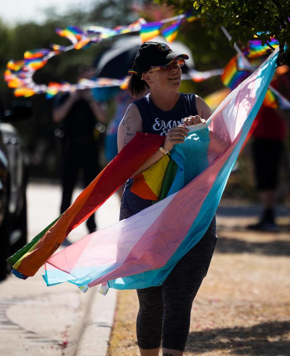 Brandy Sottilo, an organizer with No Hate in Texas, heard about Stedfast from a TikTok video in which its preacher talked about a Pride parade in Florida where one man was killed by a truck. The preacher said he wished more people would have died. “I am a mom of a kid from the LGBTQ community,” Sottilo said. “I’m not going to stand for you to wish death upon my kid because of who he loves.”