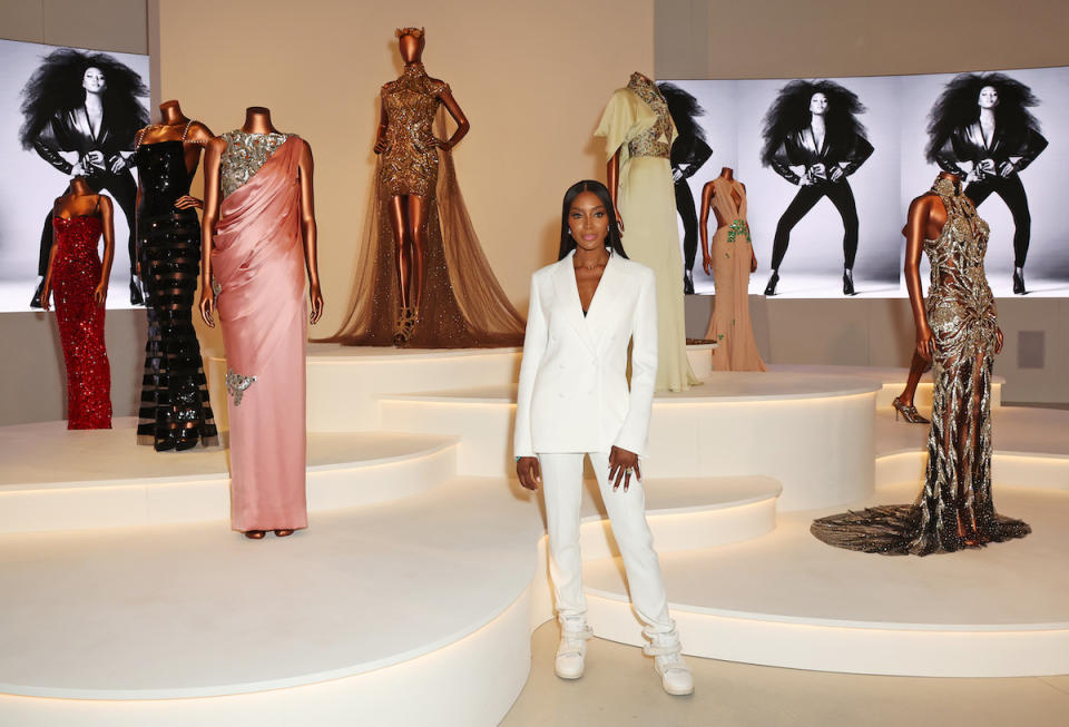 LONDON, ENGLAND - JUNE 18: Naomi Campbell is pictured at the V&A ahead of the upcoming "Naomi: In Fashion" exhibition, supported by BOSS, on June 18, 2024 in London, England. (Photo by Dave Benett/Getty Images for Victoria & Albert Museum)