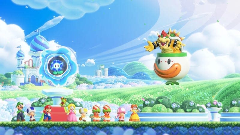 Mario and friends can't believe Bowser is back. 