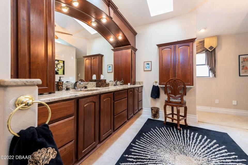 The private primary suite boasts this luxurious bath.