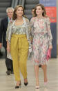 <p>La reina Letizia asistió a un evento en el museo de El Prado, en Madrid en este vestido de estampado floral con el que causó tendencia en el mundo de la moda/Getty Images </p>