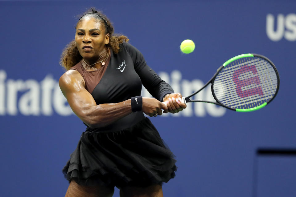 Provokation à la Williams: Nach dem Catsuit-Verbot trat die Spielerin bei den US Open kurzerhand im Tutu an. (Bild: Elsa/Getty Images)