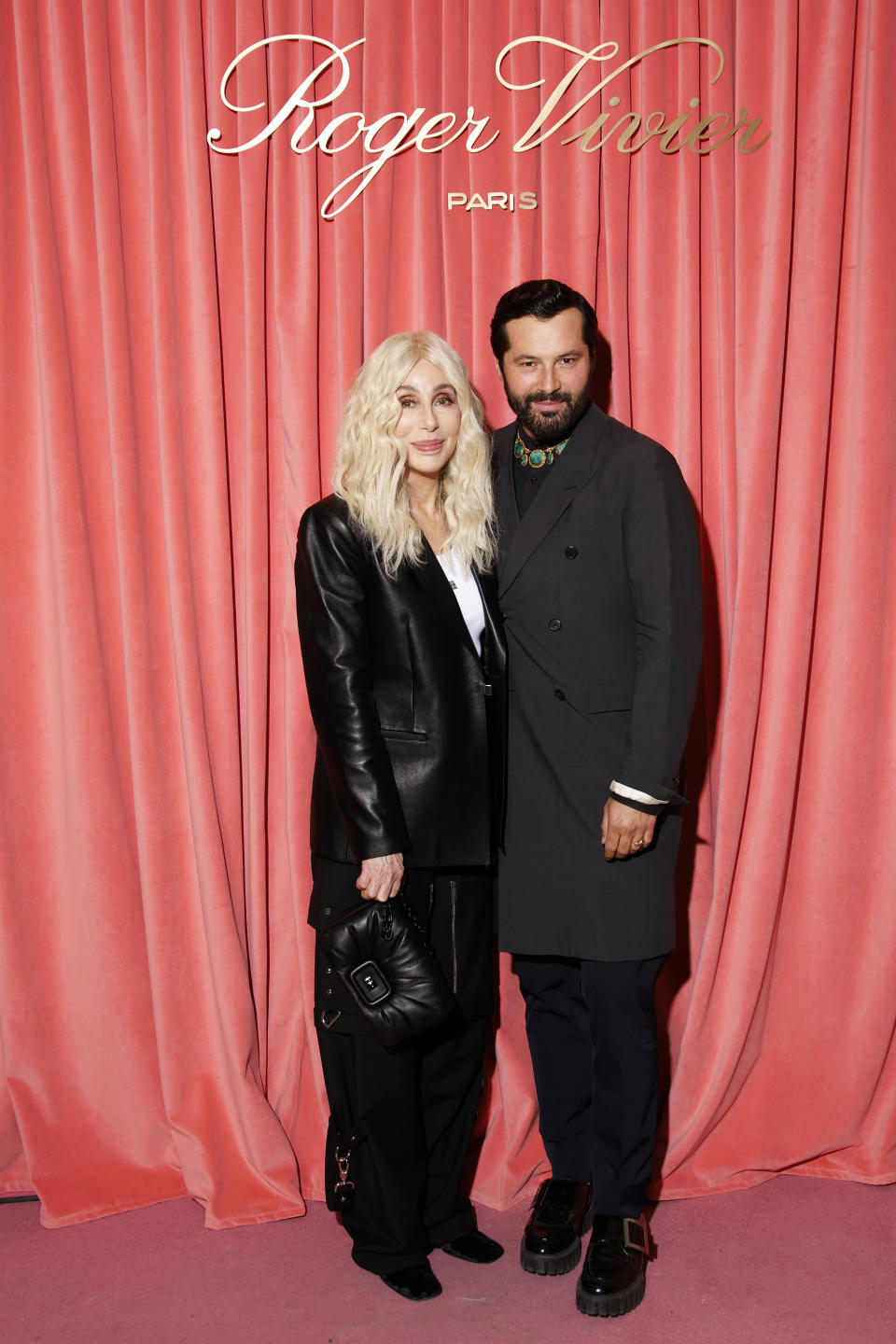 PARIS, FRANCE - SEPTEMBER 28: Cher and Gherardo Felloni attend the Roger Vivier Press Day "Les Elements Vivier" at Maison Vivier during Paris Fashion Week Womenswear Spring/Summer 2024, on September 28, 2023 in Paris, France. (Photo by Julien M. Hekimian/Getty Images for Roger Vivier)