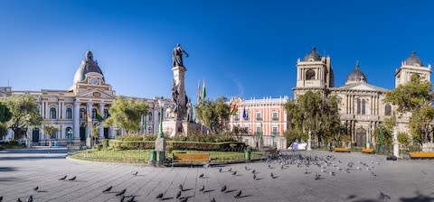 The central plaza of La Paz - Credit: GETTY