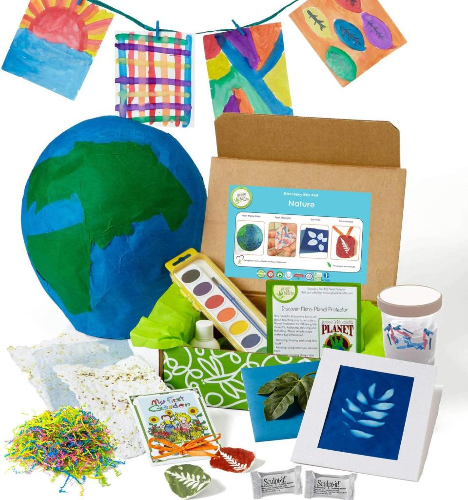 <p><strong>Kids can learn about topics like ocean science, volcanoes, or music</strong> through four to six different activities with a STEAM (science, technology, engineering, art and math) focus. Best of all, all of the boxes are carbon neutral, the company says, and one tree is planted for each box ordered.<br><br><em>Starts at $29 per box</em><br><em>Ages: 3+</em></p><p><a class="link " href="https://www.greenkidcrafts.com/" rel="nofollow noopener" target="_blank" data-ylk="slk:BUY NOW">BUY NOW</a><br></p>
