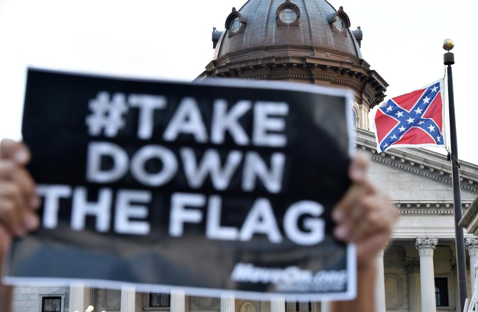 A rally against the Confederate flag in Columbia, S.C., June 20, 2015