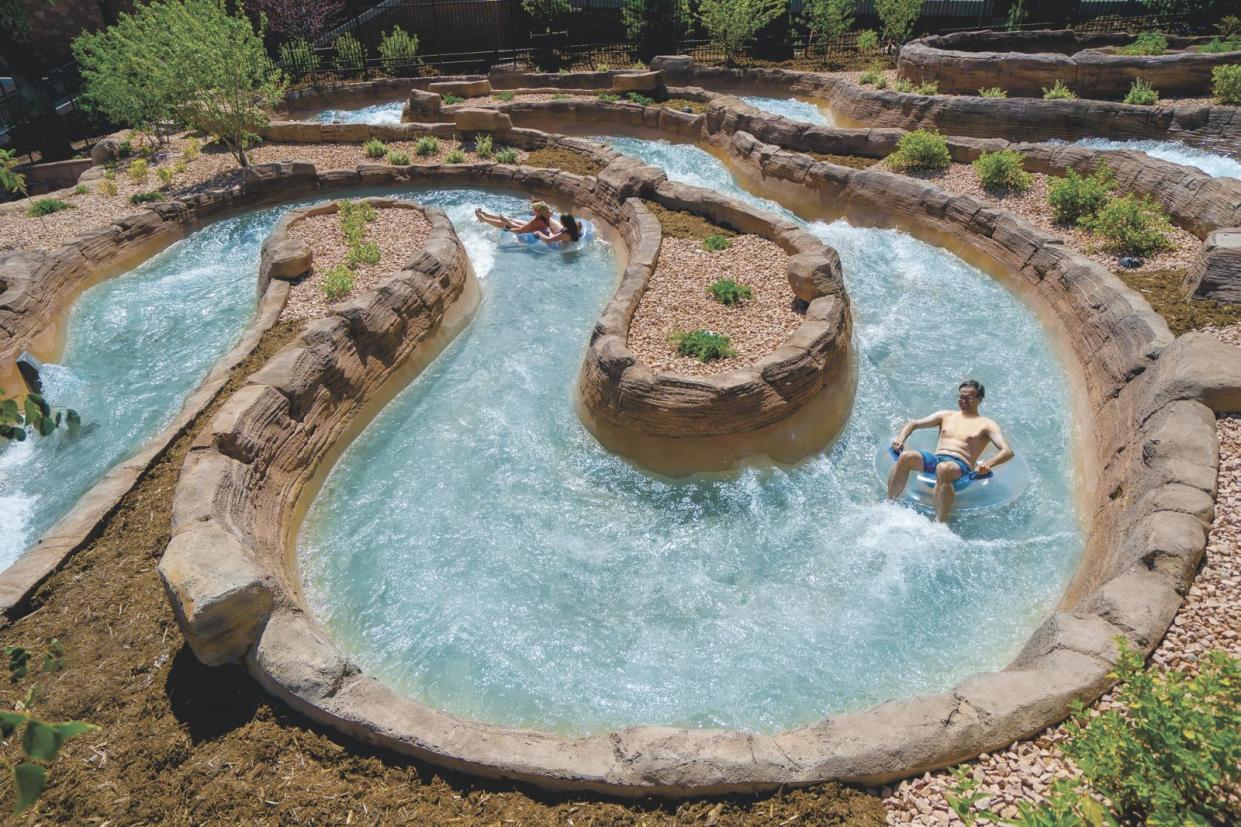 Glenwood Hot Springs Resort's Shoshone Chutes are included with pool access.