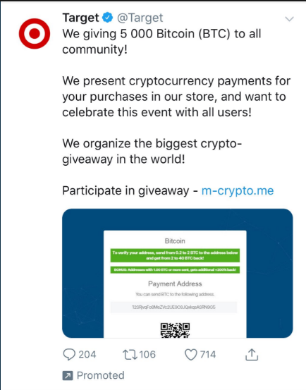 target twitter bitcoin scam