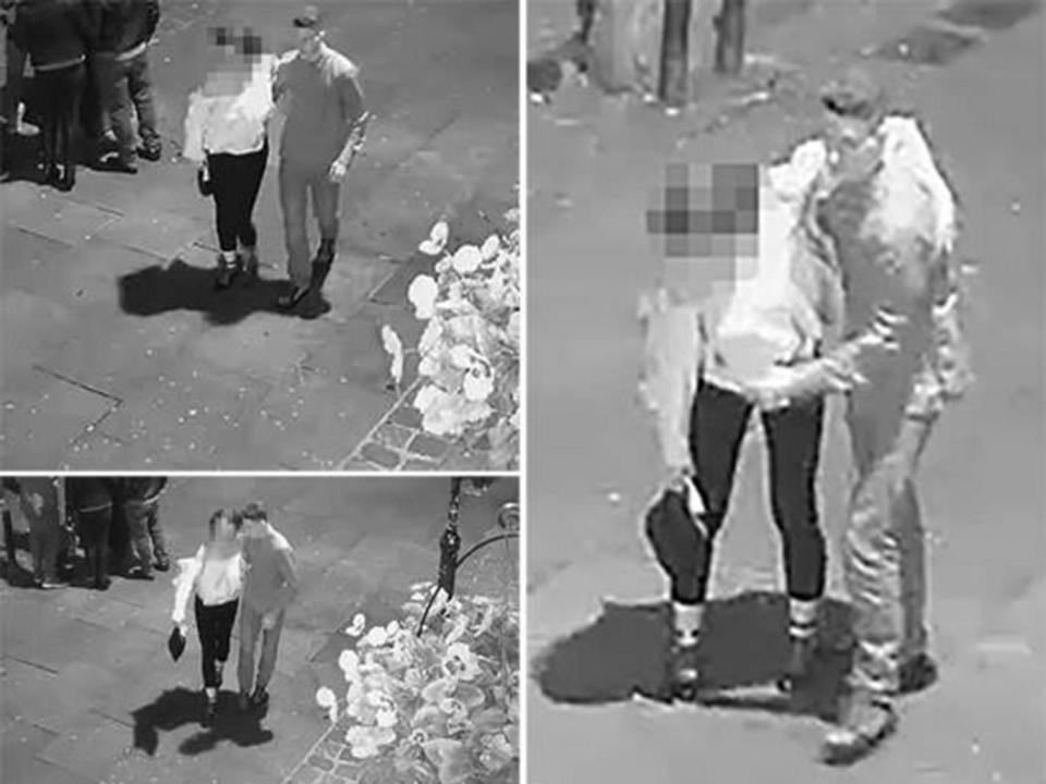 Greater Manchester Police released CCTV footage of a man holding a woman moments before she was raped (Greater Manchester Police)