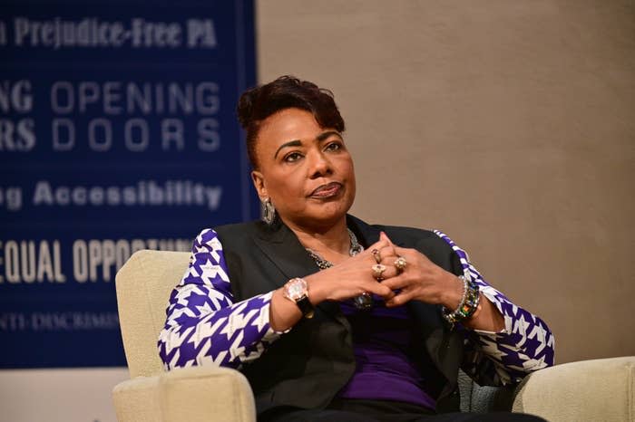 Closeup of Bernice King sitting