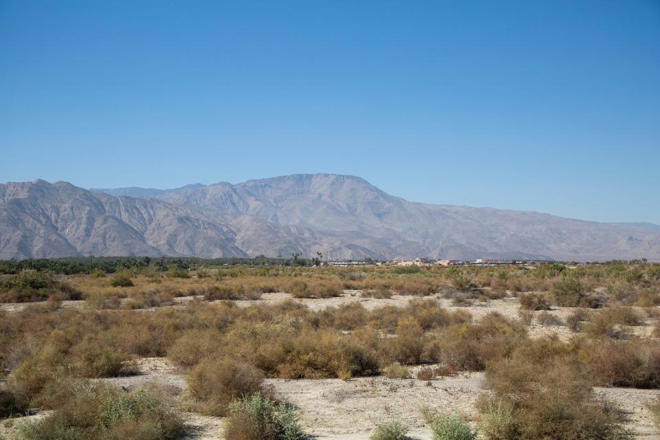 Thermal Beach Club that was approved by the Riverside County board of supervisors on October 27, 2020. This is the site where it will be built. This photograph shows the site from the intersection of Polk Street and 66th Avenue in Thermal looking northwest. 