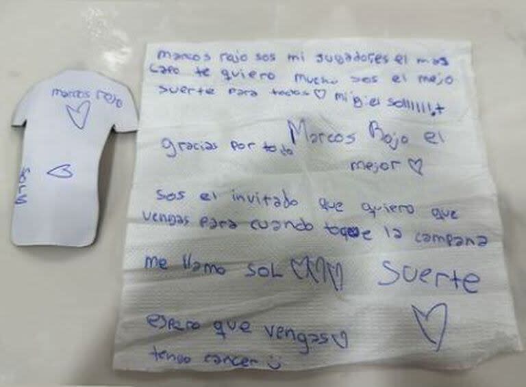 La emotiva carta que recibió Marcos Rojo