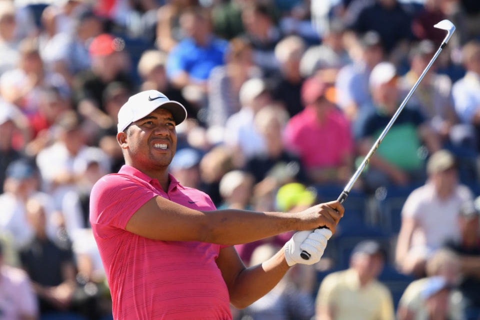 Jhonattan Vegas just barely made his tee time at the Open Championship. (Getty)